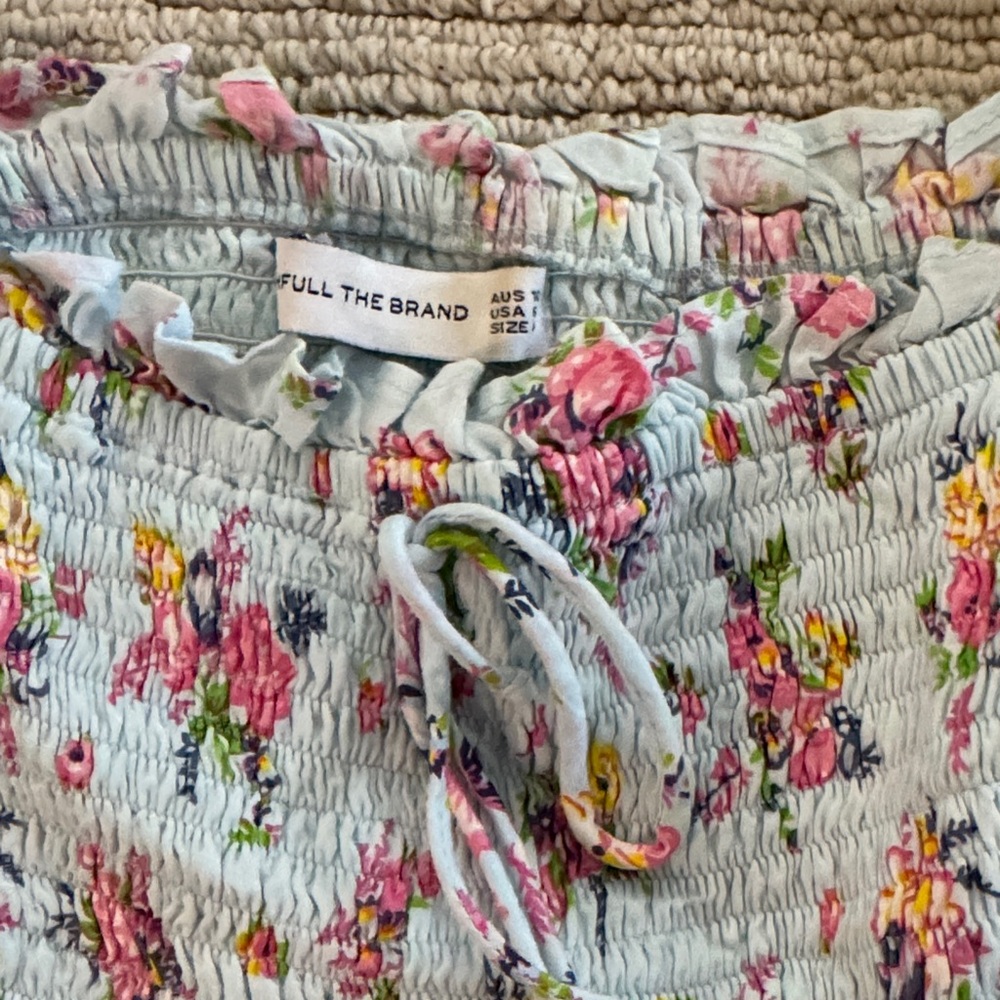 Faithfull the Brand floral smocked top